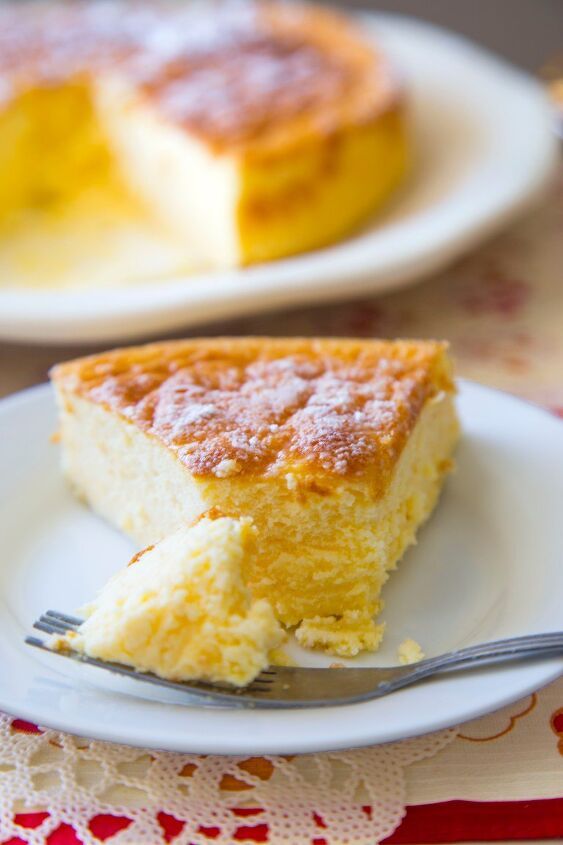 a piece of cake on a plate with a fork