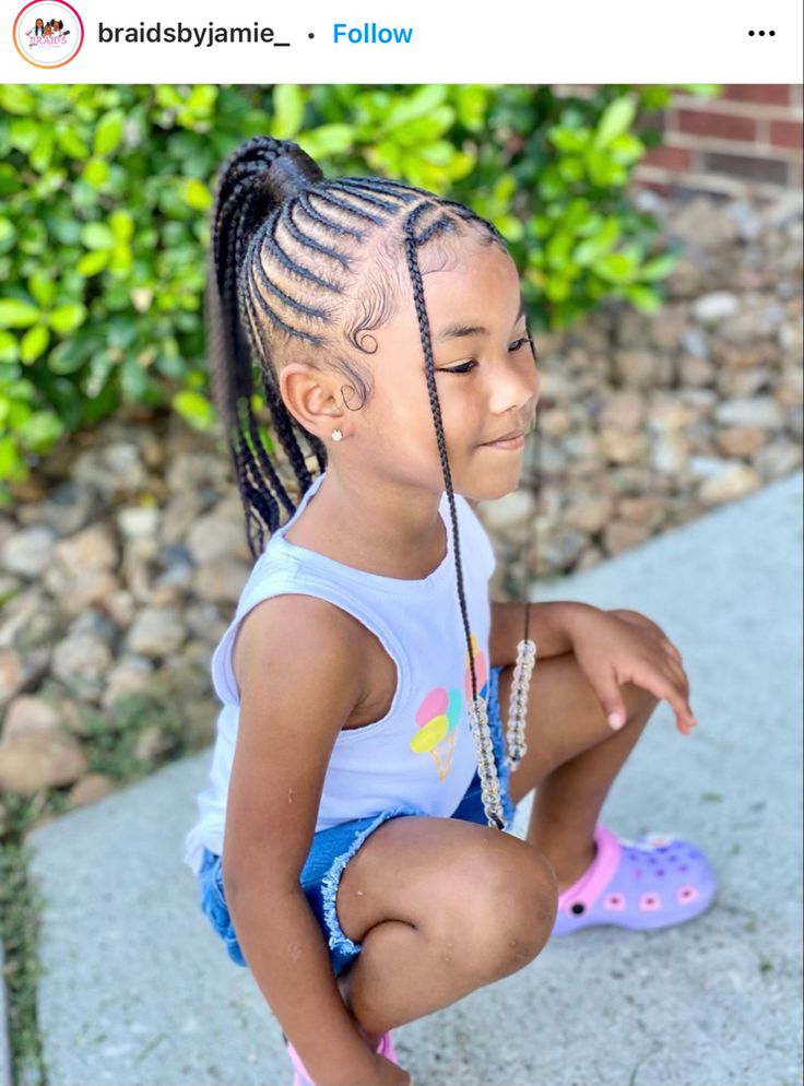 Box Braids For Kids, Girls Braided Hairstyles Kids, Kids Cornrow Hairstyles, Toddler Braided Hairstyles, Black Kids Braids Hairstyles, Cute Toddler Hairstyles, Lil Girl Hairstyles, Kids Curly Hairstyles, Toddler Hairstyles Girl