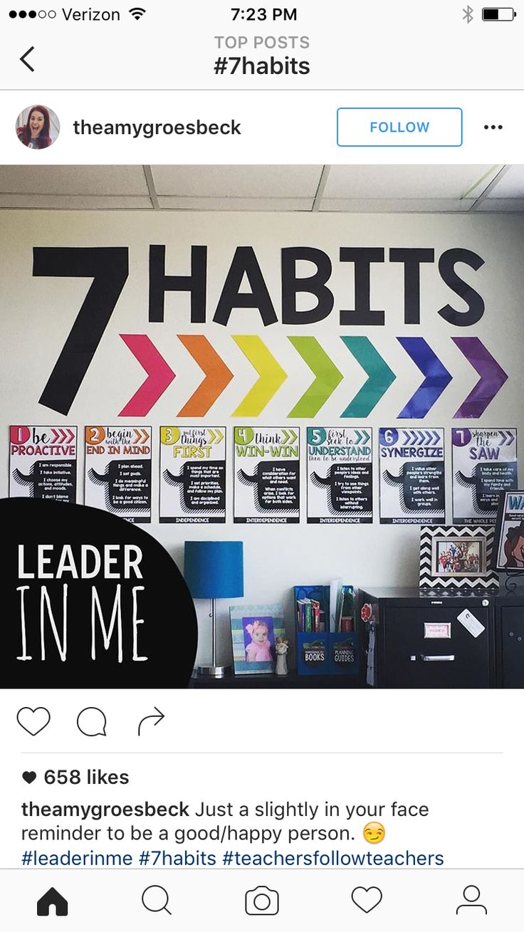 an instagram page with the words 7 habitts on it