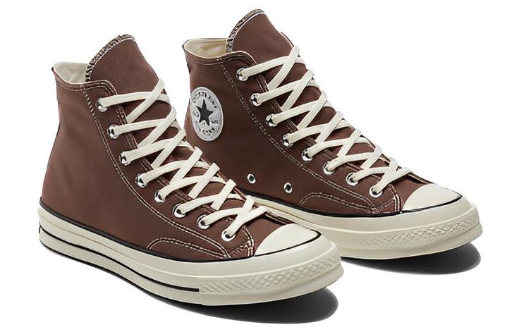 Converse Chuck 70 High 'Squirrel Friend Brown' A02755C (SNKR/Unisex/Non-Slip/High Top/Wear-resistant) High Top Converse Brown, Converse Chuck 70 Brown, Apocalypse Shoes, Brown Converse Aesthetic, Dark Brown Converse, Brown Converse High Tops, Autumn Converse, Brown Converse Outfit, Brown Shoes Women