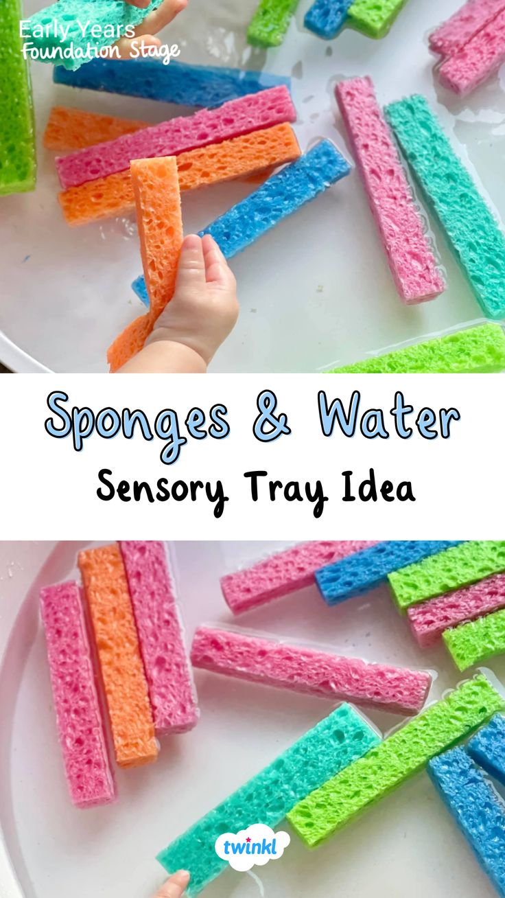 This sensory water tray idea is a great sensory activity! Perfect for any baby sensory play. Thanks to Bright Little Brains Science And Sensory Activities For Preschoolers, Hello Sensory Play, Sensory Play With Beans, Sped Sensory Activities, Messy Play Sensory Activities, Under 2s Activities, Sensory Activities Ks1, Crinkle Paper Sensory Bin, Tactile Play Activities