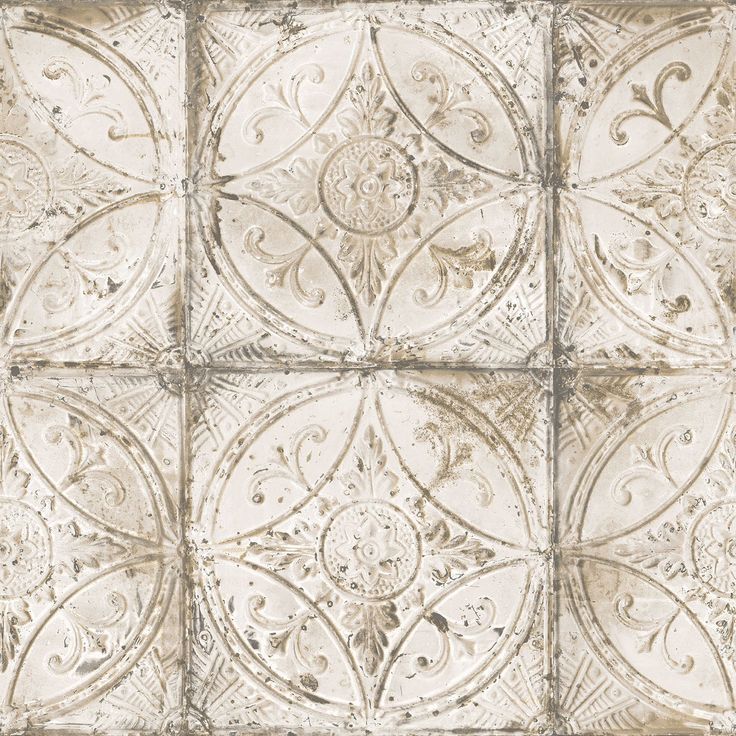 Tin Tile Neutral Wallpaper from the Grunge Collection by Galerie Wallcoverings Wood And Concrete, Tin Tiles, Neutral Wallpaper, Cream Wallpaper, Concrete Texture, W Wallpaper, Tile Wallpaper, Beige Wallpaper, Accent Wallpaper