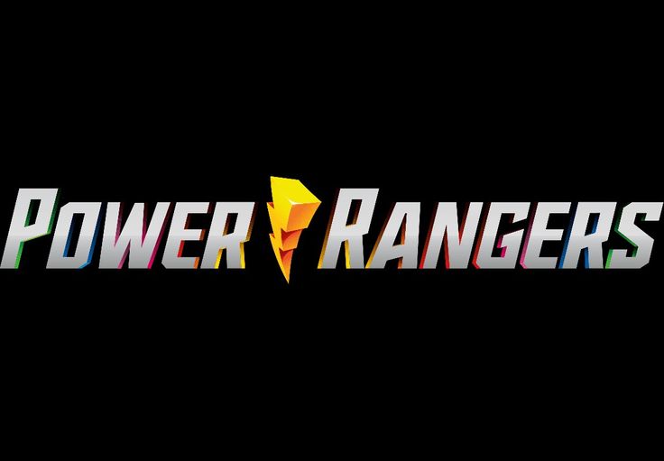 the power rangers logo on a black background