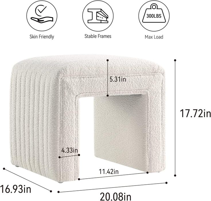 the size and height of a mattress with measurements for each side, including an open end