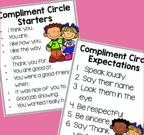 two printable worksheets to help students learn how to use the compliment circle