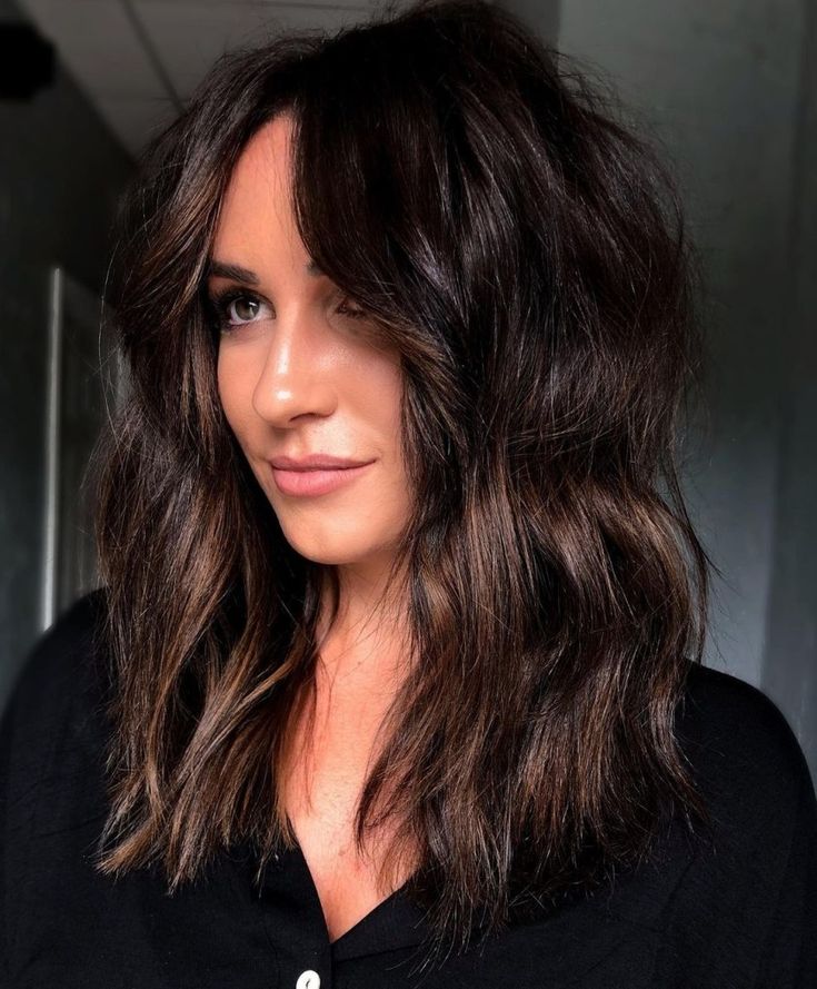 Shoulder-Length Cut for Thick Hair Best Haircuts For Thick Hair, Medium Shaggy Hairstyles, Long Sleek Hair, Bridesmaid Hair Clips, Medium Shag Haircuts, Haircuts For Thick Hair, Cleveland Tn, Thick Hair Cuts, Thick Wavy Hair