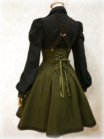 Moda Steampunk, Mode Steampunk, Steampunk Dress, Steampunk Costume, Skirt Maxi, Steampunk Clothing, Fantasy Clothing, Steampunk Fashion, Fantasy Fashion