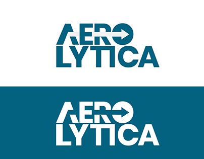 the logo for aero lyticaa is shown in white and blue colors, with an