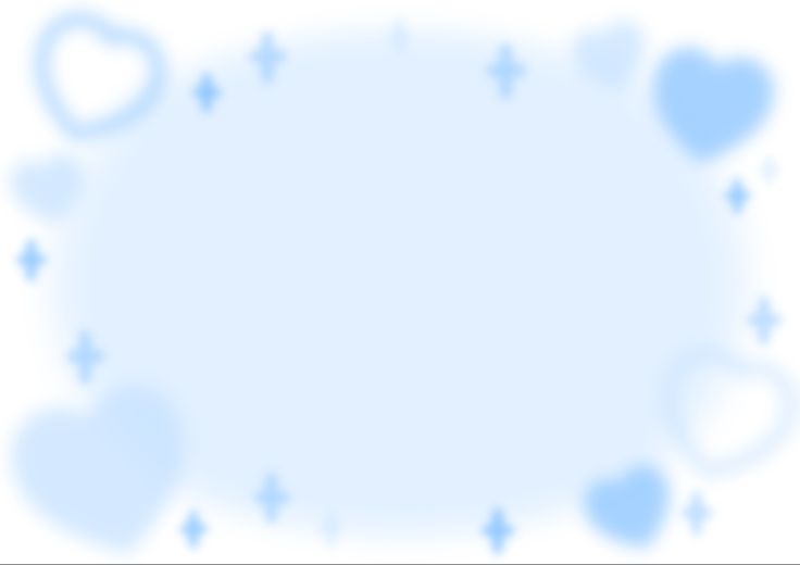 blue hearts and stars on a white background