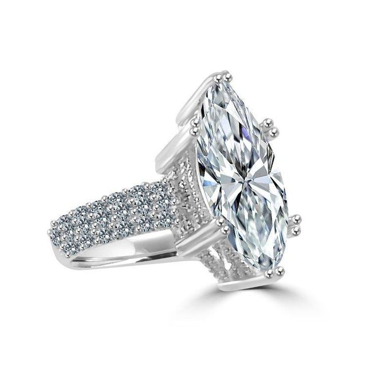 5CT Marquise Zirconite Cubic Zirconia Sterling silver Solitaire Ring 600R12827 | Yaacov Hassidim Dazzling Marquise Diamond Cut Cluster Ring, Dazzling Marquise Diamond Promise Ring, Marquise Cubic Zirconia Diamond Ring In White Gold, Marquise Cubic Zirconia Ring With Diamond Cut, White Gold Cubic Zirconia Marquise Diamond Ring, Dazzling Silver Marquise Ring, Dazzling Marquise Ring With Halo Setting, Formal Marquise Diamond Ring With Pave Setting, Marquise Cubic Zirconia Diamond White Ring