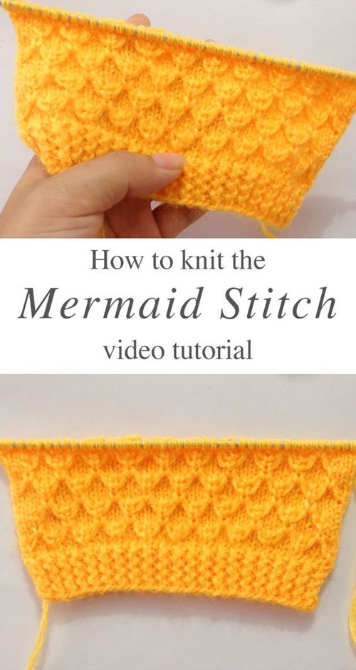 how to knit the mermaid stitch video tutor