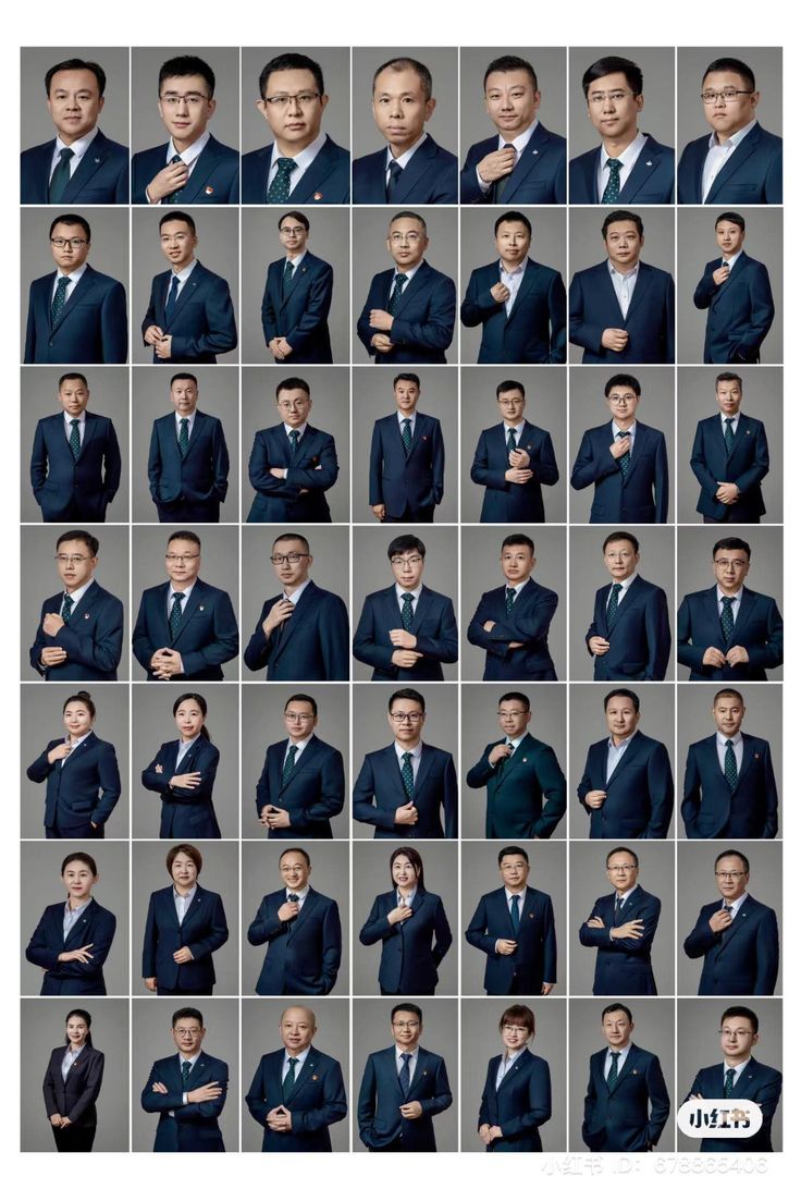 a collage of many men in suits and ties posing for pictures with their hands together