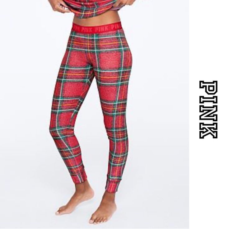 Nwt Vs Pink - Red Cozy Sleep Jogger Pants Size: Large Color: Red Plaid With White, Green, Black And Gold Lines Logo Elasticized Waistband Front Patch Pockets 27'' Inseam 75% Viscose, 21% Polyester, 4% Elastane Great For Fall And Winter Months Seasonal Vibes Always Packed With Love And Care! Don’t Forget To Bundle All Of Your Likes! Cozy Red Bottoms For Pajama Party, Winter Pink Bottoms, Cozy Stretch Pink Bottoms, Red Bottoms For Winter Loungewear, Red Stretch Pants For Loungewear, Red Pants For Pajama Party In Winter, Cozy Winter Bottoms For Pajama Party, Cozy Christmas Bottoms For Pajama Party, Red Stretch Sleepwear For Pajama Party