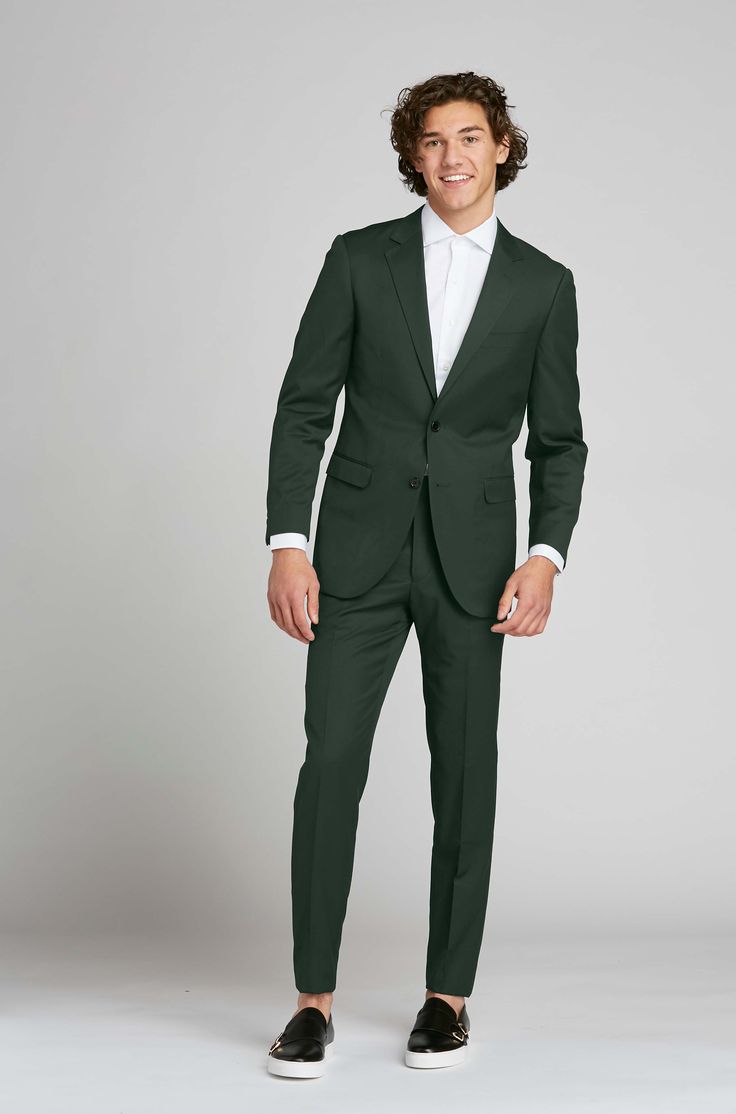 SuitShop Teen suiting offers the perfect blend of style and sophistication tailored specifically for teens that are between the youth and adult sizes that need something to fit that specific age range (typically ages 12-14). Whether it's a formal event, a special occasion, or a school function, your teen will stand out in confidence and charm with this impeccably designed suit. We understand the importance of comfort for active teenagers, which is why our suit is crafted with high-quality materi Teen Suits Boys, Teen Boy Dress Clothes, Boys Church Outfit, Dark Green Blazer, Boys Dressy Outfits, Tan Suit, Teen Dress, Dress Shirt And Tie, Green Blazer