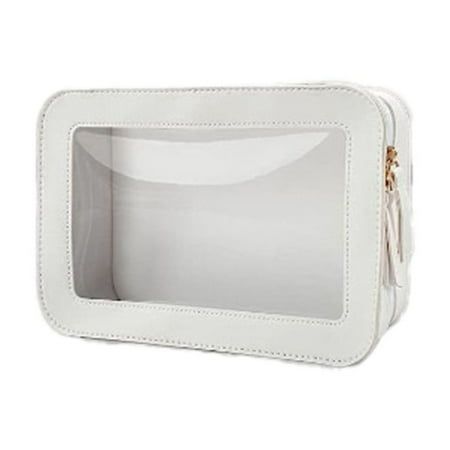 Clear Makeup Bags, Approved Toiletry Bag with Zipper, Clear Makeup Organizer Fit Carry-on Travel ,Clear Cosmetic Bags for Women Men Material: Plastic Color: as the picture shows, (Due to the difference between different monitors, the picture may have slight color difference. please make sure you do not mind before ordering, Thank you!) Size: A.  Color: White. Makeup Bag Essentials Cheap, Clear Purse Storage Boxes, Clear Makeup Organizer, Clear Toiletry Bag, Carry On Travel, Clear Cosmetic Bag, Clear Makeup, Clear Makeup Bags, Clear Storage