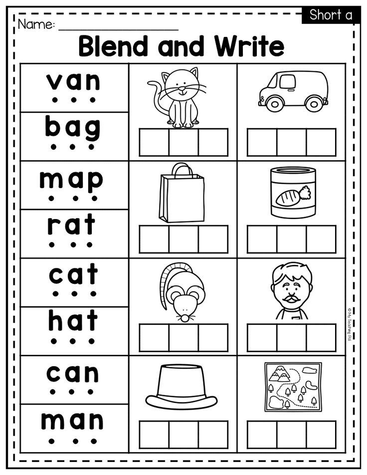 a worksheet with words and pictures to help students learn how to read the word blend