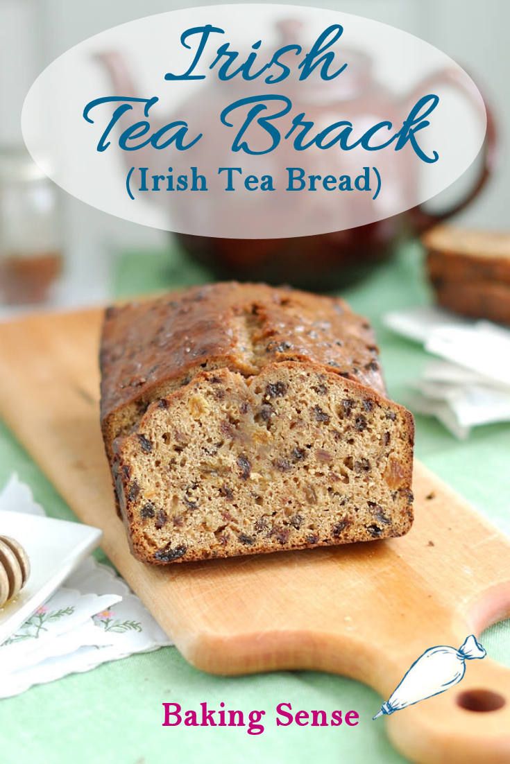 a loaf of irish tea bread on a cutting board