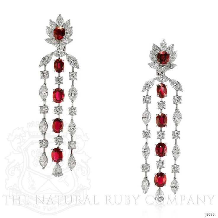 Luxury Red Diamond Earrings, Luxury Red Brilliant Cut Earrings, Formal Red Diamond Earrings With Brilliant Cut, Red Diamond Drop Earrings, Fine Jewelry Red Diamond Earrings For Formal Occasions, Red Diamond Earrings For Formal Occasions, Red Diamond Drop Earrings For Formal Events, Red Diamond Drop Earrings For Formal Occasions, Formal Red Diamond Drop Earrings