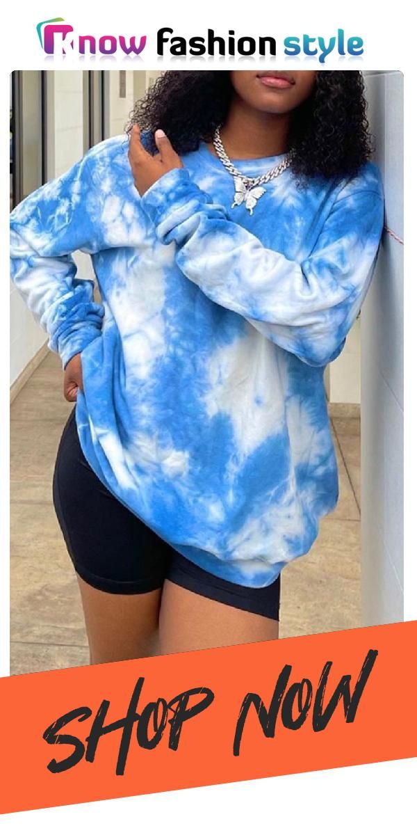 Long Sleeve Fashion, Casual Tie, Tie Dye Designs, Sleeve Fashion, Tie And Dye, Blue Tie, Blue Tie Dye, Tie Dye Print, Casual Blouse