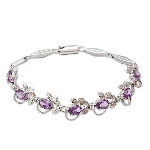 NOVICA Amethyst 925 Sterling Silver Link Bracelet 75 Purple Mist >>> To view further for this item, visit the image link. Quinceanera Jewelry, Image For, Silver Link Bracelet, Amethyst Bracelet, Bracelet Collection, Silver Cuff Bracelet, Silver Filigree, Silver Cuff, Jewelry Pouch