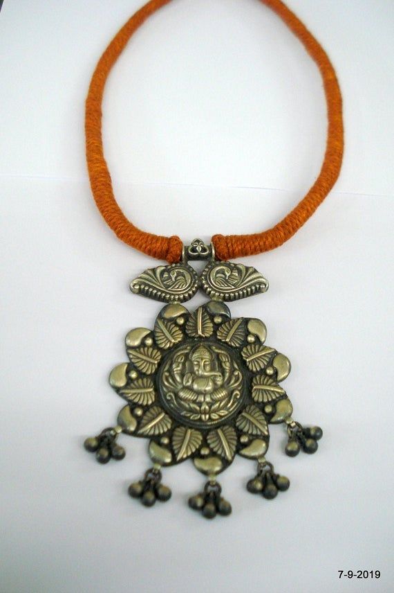 Vintage sterling silver Pendant Necklace from Rajasthan India. Great handmade design, Good for jewellery collection.Subject of this pendant is hindu god ganesha and peacock.Note - Please check pictures carefully for more detail.Cord length - 46 cm (18 inch) we can adjust the lengrh.Pendant size - 10.6/6.7 cm (4.1/2.6")weight - 67 gramsmaterial - Good sterling silver. Hindu Jewelry, Necklace Traditional, Hindu God, Rajasthan India, Sterling Silver Necklace Pendants, Jewellery Collection, Handmade Design, Silver Pendant Necklace, Ganesha