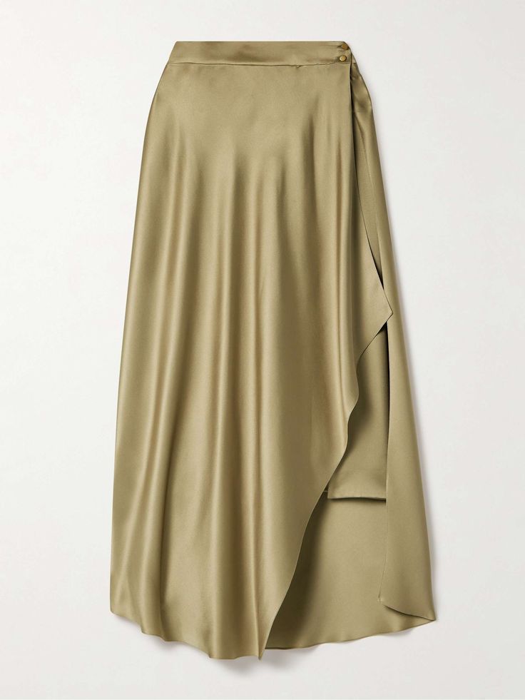 Shop LORO PIANA Layered silk-satin midi skirt, Explore the latest LORO PIANA women's collection today on NET A PORTER Uzun Boy, Fluid Movement, Silk Clothing, Expensive Taste, Satin Midi Skirt, Fall Clothes, Layered Design, Fit Ideas, A Pencil