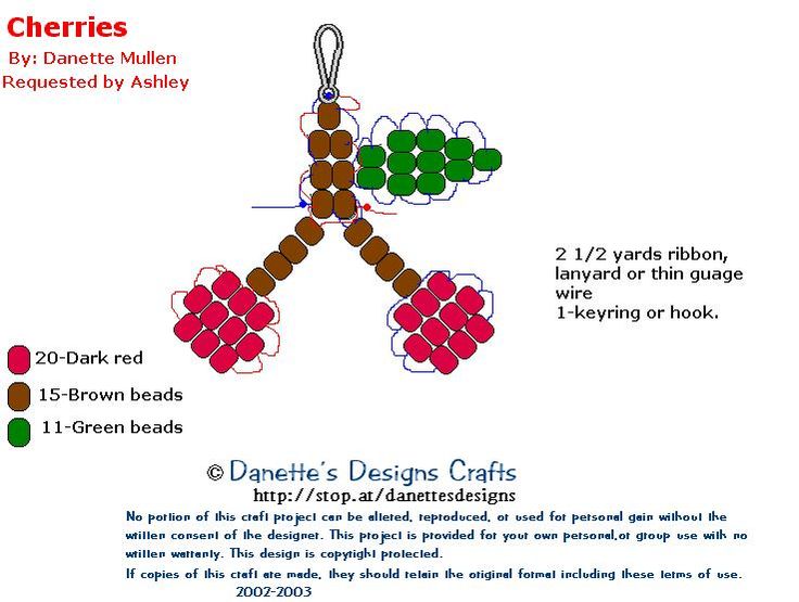 the diagram shows how to make an ornament for crocheted beads with different colors