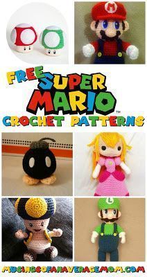 there are many different crochet patterns for super mario bros characters on this page