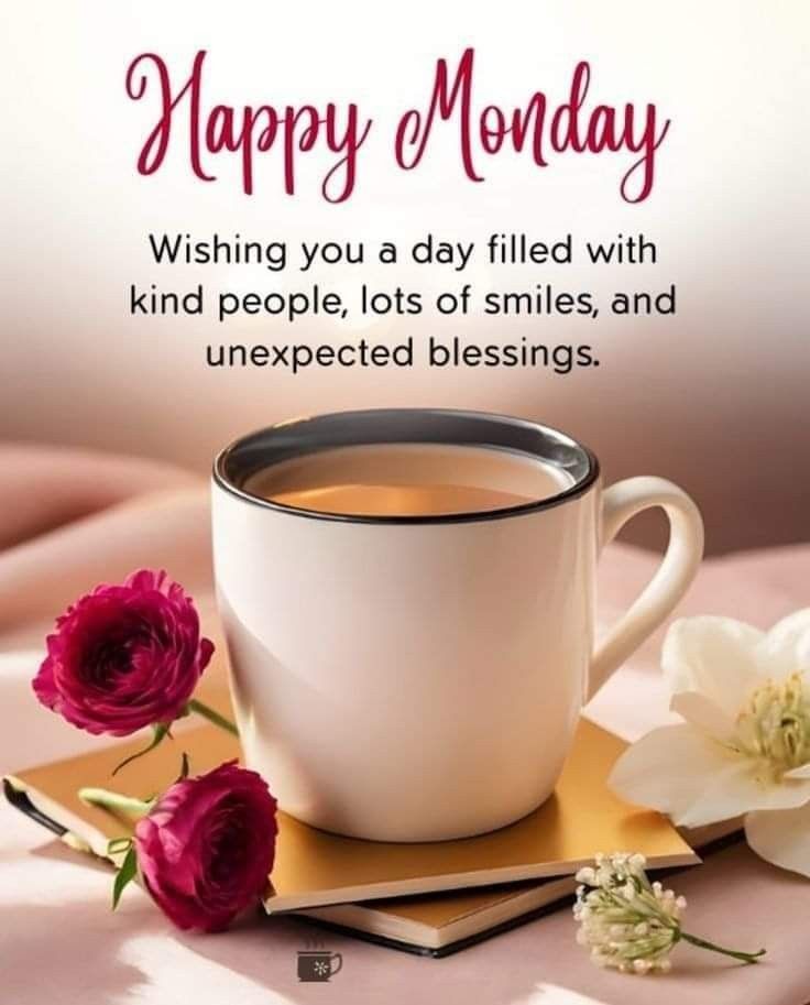 Good Morning Happy Monday Blessings, Johnny Johnny Yes Papa, Beautiful Morning Pictures, Monday Wishes, Happy Monday Morning, Happy Good Morning Images, Good Morning Monday, Lilies Flowers, Good Monday Morning