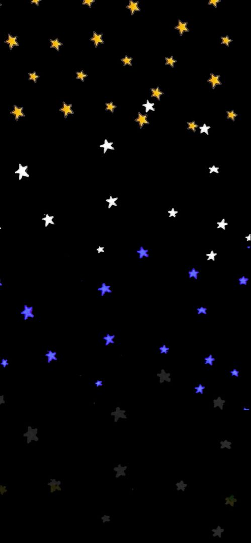 the stars are all different colors in the night sky