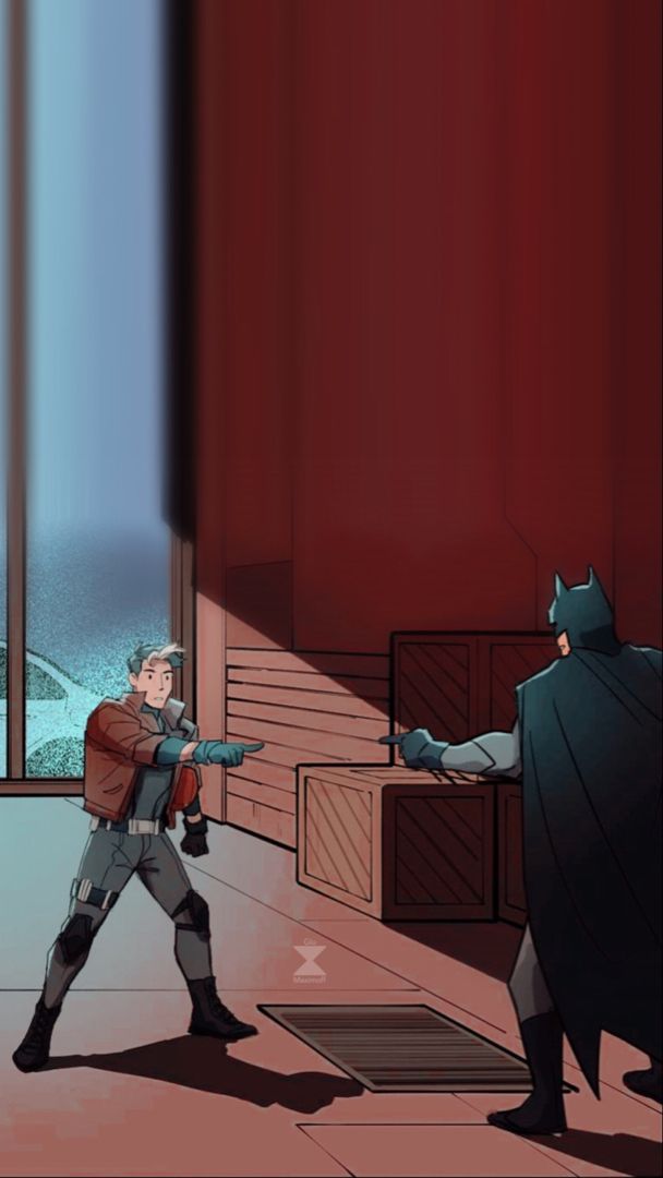 two people are in a room with batman and catwoman