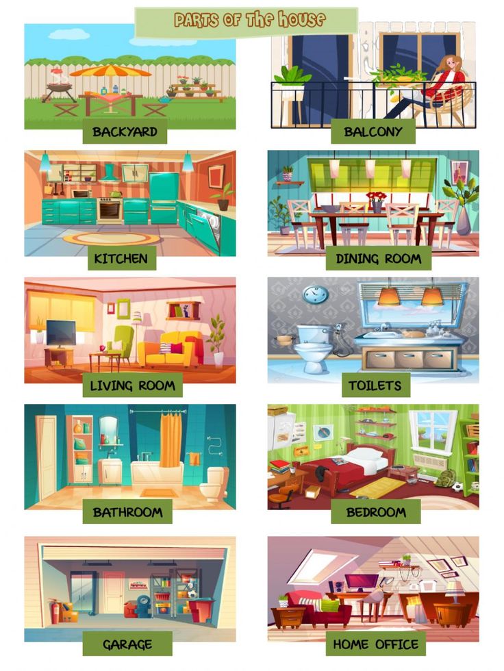 different types of rooms in the house