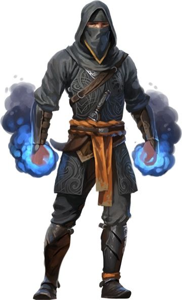 an image of a man in armor with blue flames