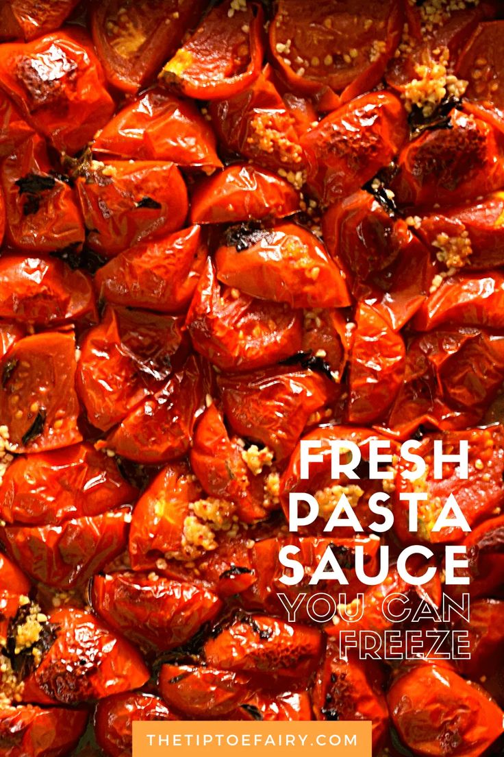 fresh pasta sauce you can freeze on the stove or in the oven is so good and it's easy to make