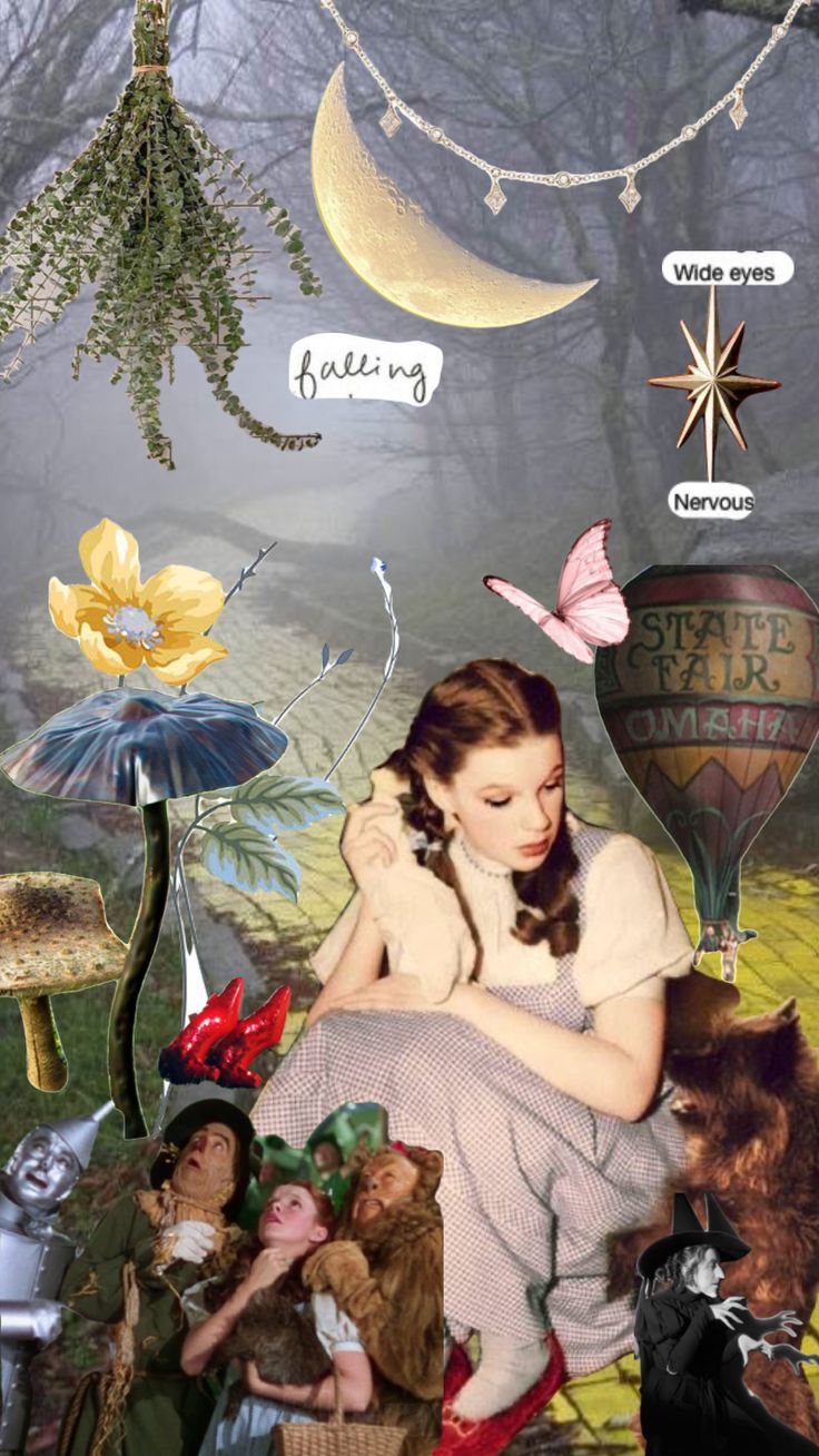 The Wizard Of Oz Aesthetic, Wizard Of Oz Wallpaper, The Wizard Of Oz Art, Wizard Of Oz Aesthetic, Oz Wallpaper, Oz Aesthetic, Decoupage Papers, Childhood Stories, Land Of Oz