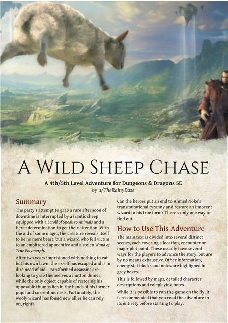 an advertisement for the wild sheep chase