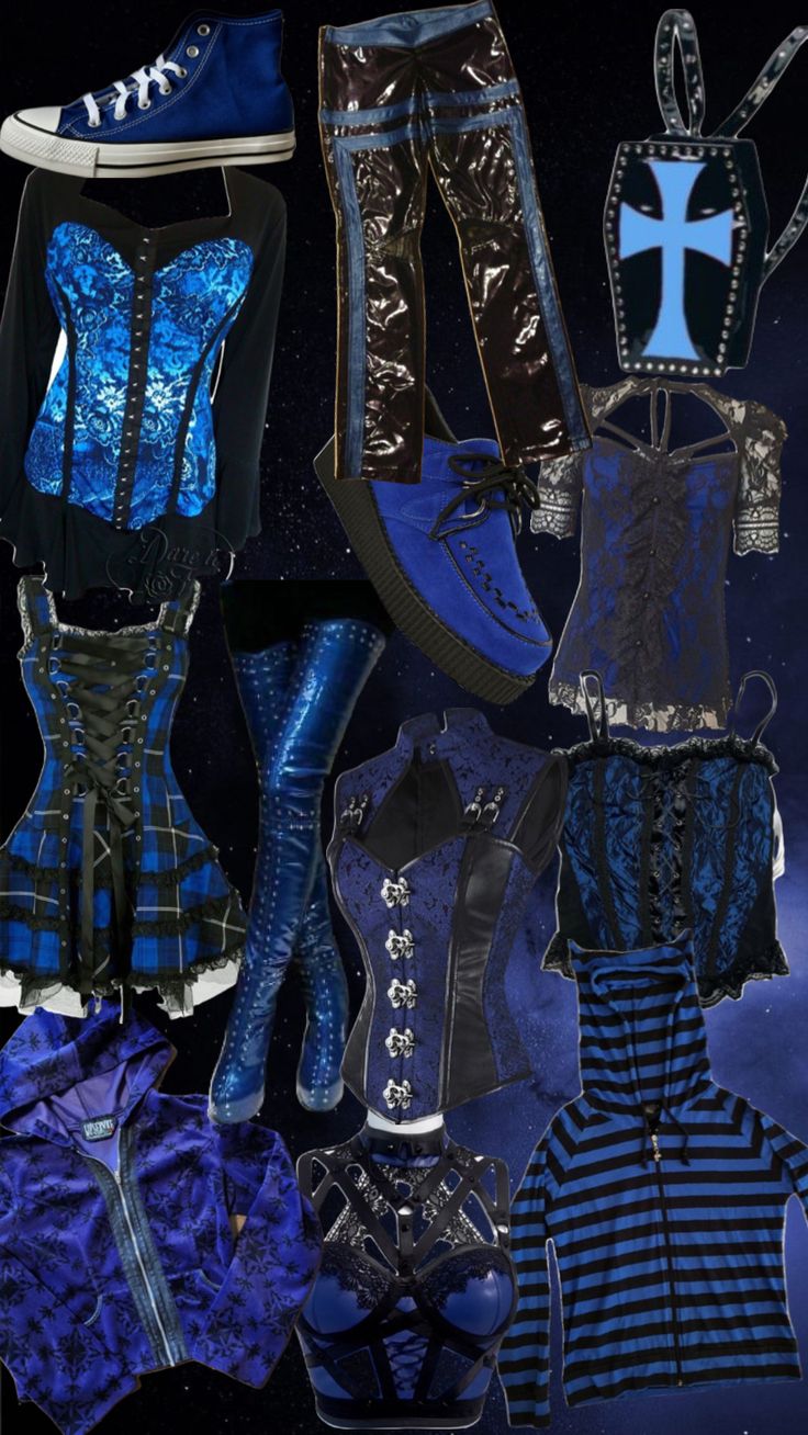 Blue goth aesthetic Goth Blue Aesthetic, Blue Goth Outfits, Blue Goth Aesthetic, Aesthetic Shuffles, Goth Aesthetic, Goth Outfits, Blue Aesthetic, Aesthetic Outfits, Your Aesthetic