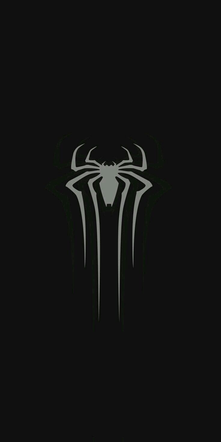 the amazing spider - man logo is seen in this black background, with an antelope's head on it