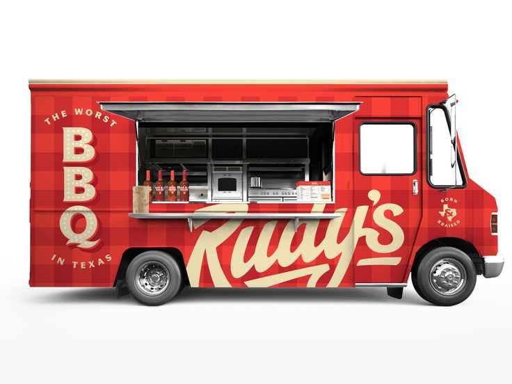 a red food truck with the word bob's written on it