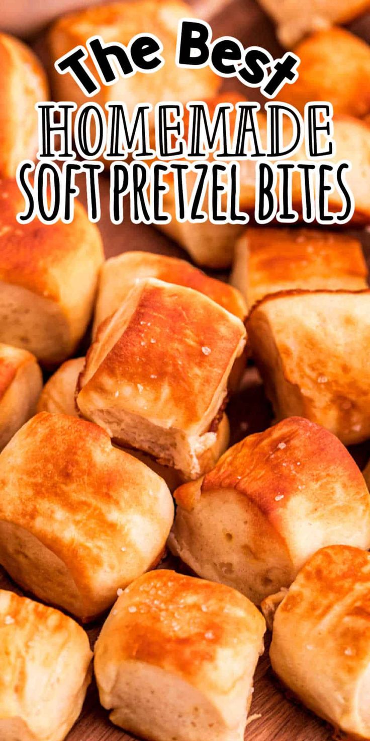 the best homemade soft pretzel bites recipe is easy to make and so delicious