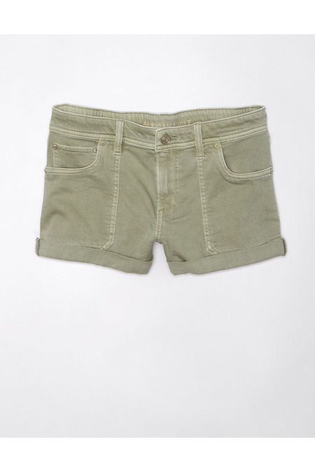 Soft, drapey woven fabric/Elastic waist/Patch pockets/Garment wash/Cuffed hem/These shorts are Real Good: Made with the planet in mind & a promise to continue to do better. Casual Relaxed Fit Jean Shorts With Rolled Hem, Cotton Utility Jean Shorts With Relaxed Fit, Casual Cotton Jean Shorts With Rolled Hem, Casual Cotton Jean Shorts With Patch Pockets, Do Better, Woven Fabric, Women's Jeans, American Eagle Outfitters, American Eagle