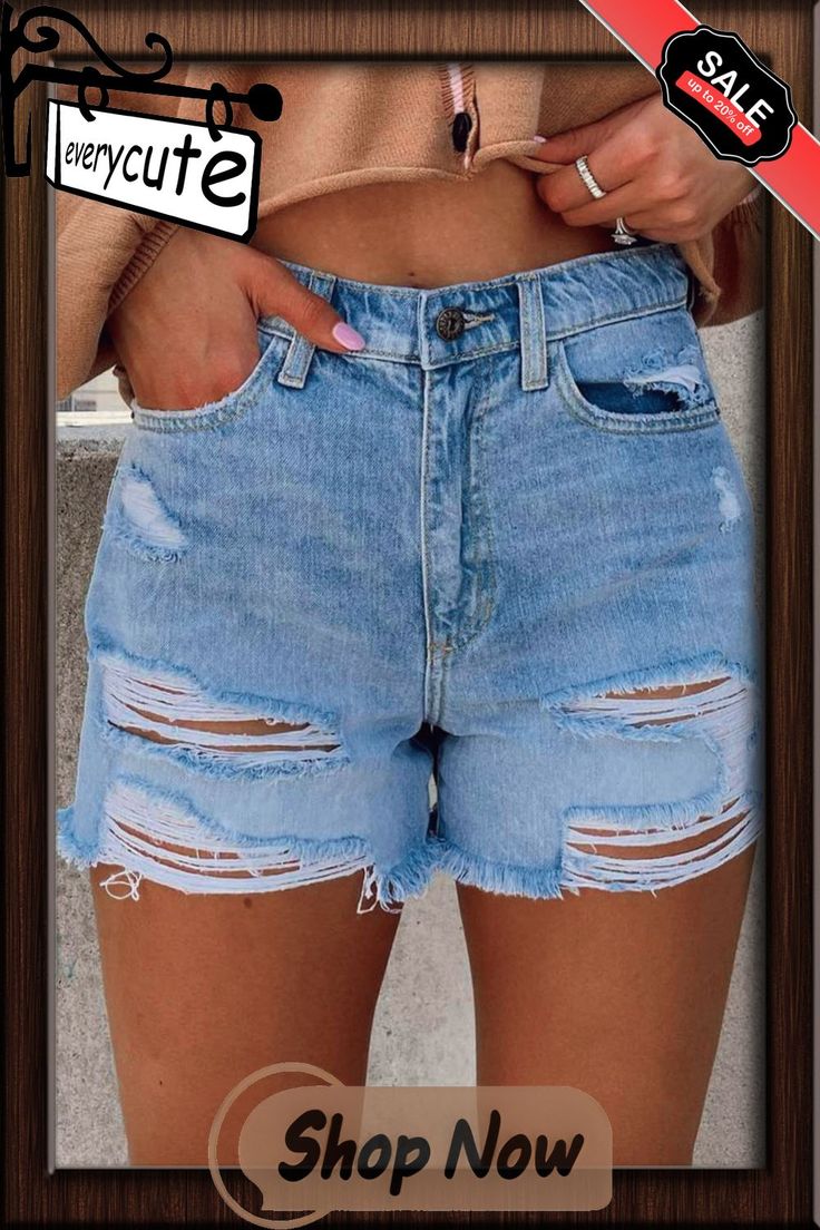 Distressed High Rise 90’s Denim Shorts 90s Style Ripped Cotton Bottoms, Distressed High Waist Relaxed Fit Jean Shorts, Ripped High Rise Jean Shorts With Relaxed Fit, Ripped High Rise Relaxed Fit Jean Shorts, Casual Ripped Cutoff Jean Shorts, Casual Light Wash Ripped Jean Shorts, Casual Ripped Light Wash Jean Shorts, Trendy Ripped Relaxed Fit Jean Shorts, 90s Jean Shorts With Frayed Hem For Spring