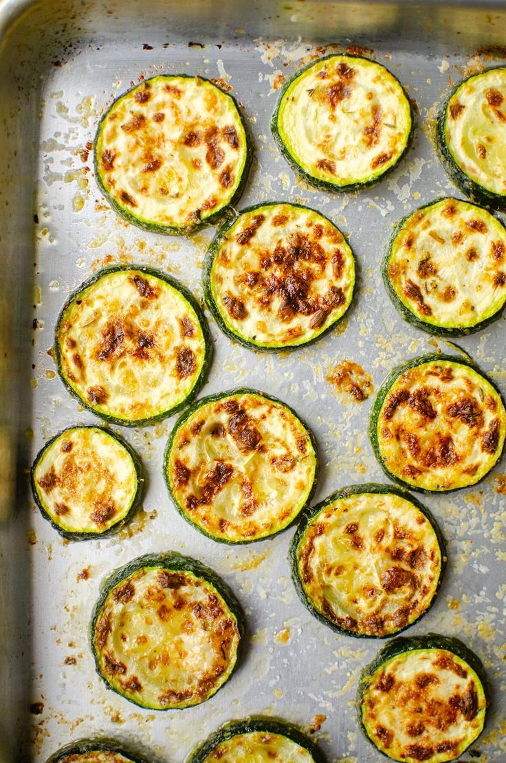 zucchini shells on a baking sheet ready to go into the oven in the oven