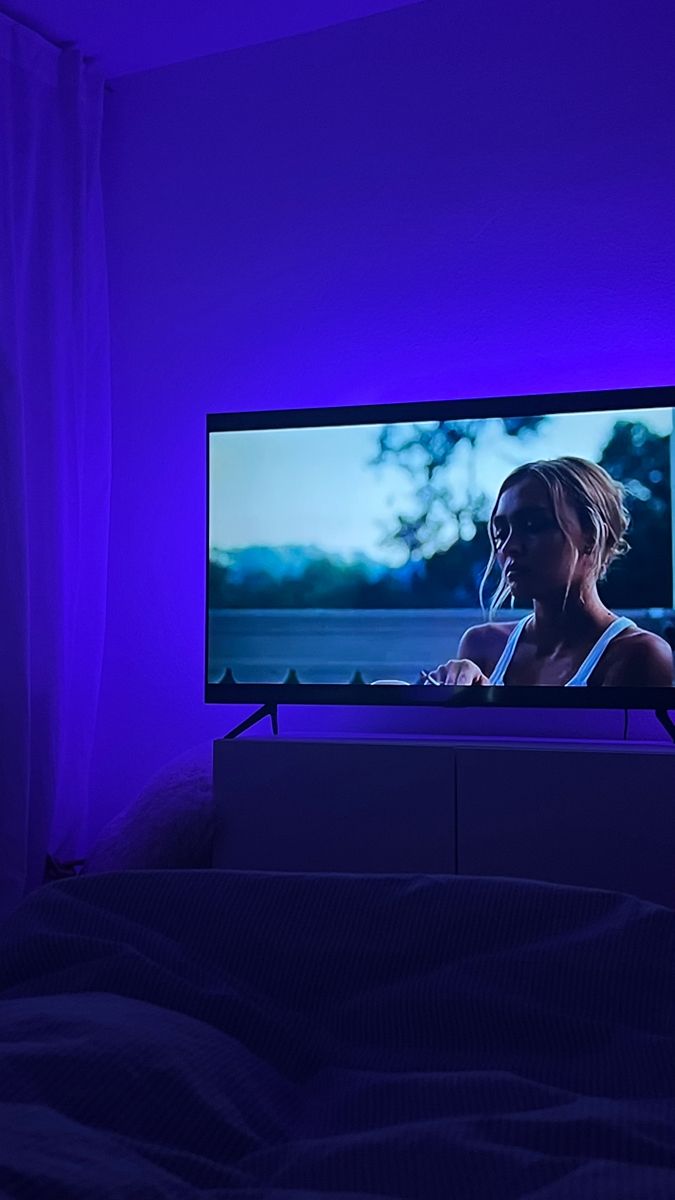 the idol | hbo | jocelyn | tedros | streaming | lily rose depp | the weeknd | euphoria | cozy | bed | relax | me time | obsession | tv series | aesthetic | bedroom | led lights Led Lights Night, Cozy Tv Aesthetic, Cozy Bedroom Led Lights, Relaxing Bedroom Aesthetic, Led Lights On Tv, Tv With Led Lights Behind, Led Behind Tv, In Bed Aesthetic Night, Tv Lighting Ideas