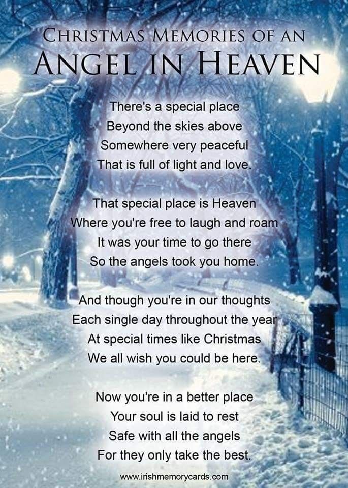 an angel in heaven poem on a snowy night