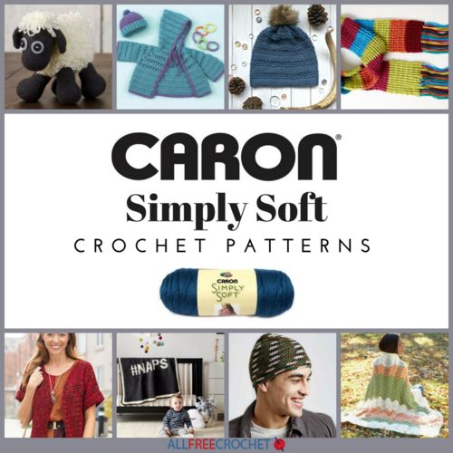 crochet patterns for hats, sweaters and scarves are featured in the simply soft book