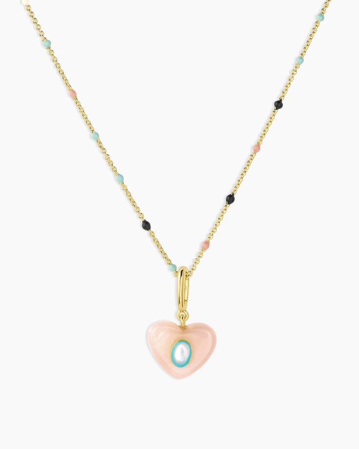 Heart Capri Necklace Starfall Dress, Oliver Bonas Jewellery, Mediterranean Jewelry, Gorjana Necklace, Jewelry 2024, Earrings Stacking, Gilmore Girl, Best Friend Necklaces, Enamel Beads