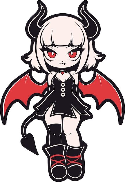 an anime character with red eyes and black clothes, standing in front of a white background