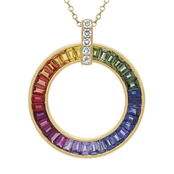 Circle Color Palette, Fine Jewelry With Multicolor Halo, Rainbow Colored Round Diamond Jewelry, Fine Multicolor Halo Jewelry, Elegant Round Rainbow Jewelry, Multicolor Round Pendant Jewelry With Stones, Rainbow Round Diamond Jewelry, Artistic Multicolor Jewelry With Round Pendant, Adjustable Multicolor Round Pendant Jewelry