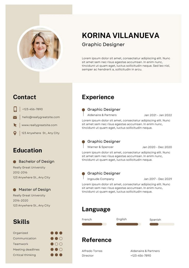 a professional resume template for graphic designers with an image on the front and back side